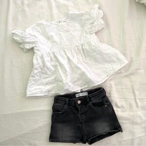 Shorts and Top Lot from Zara Baby Girl Size 2-3T